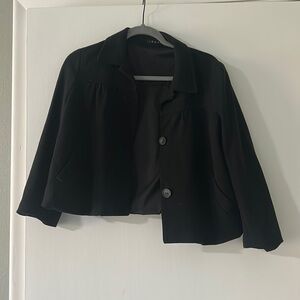 Theory black cropped blazer medium